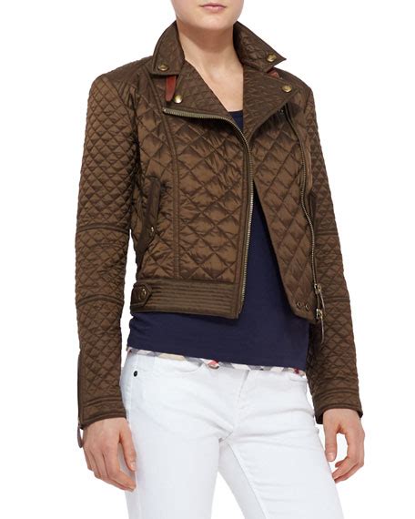 burberry brit moto style polyester|net a porter burberry jacket.